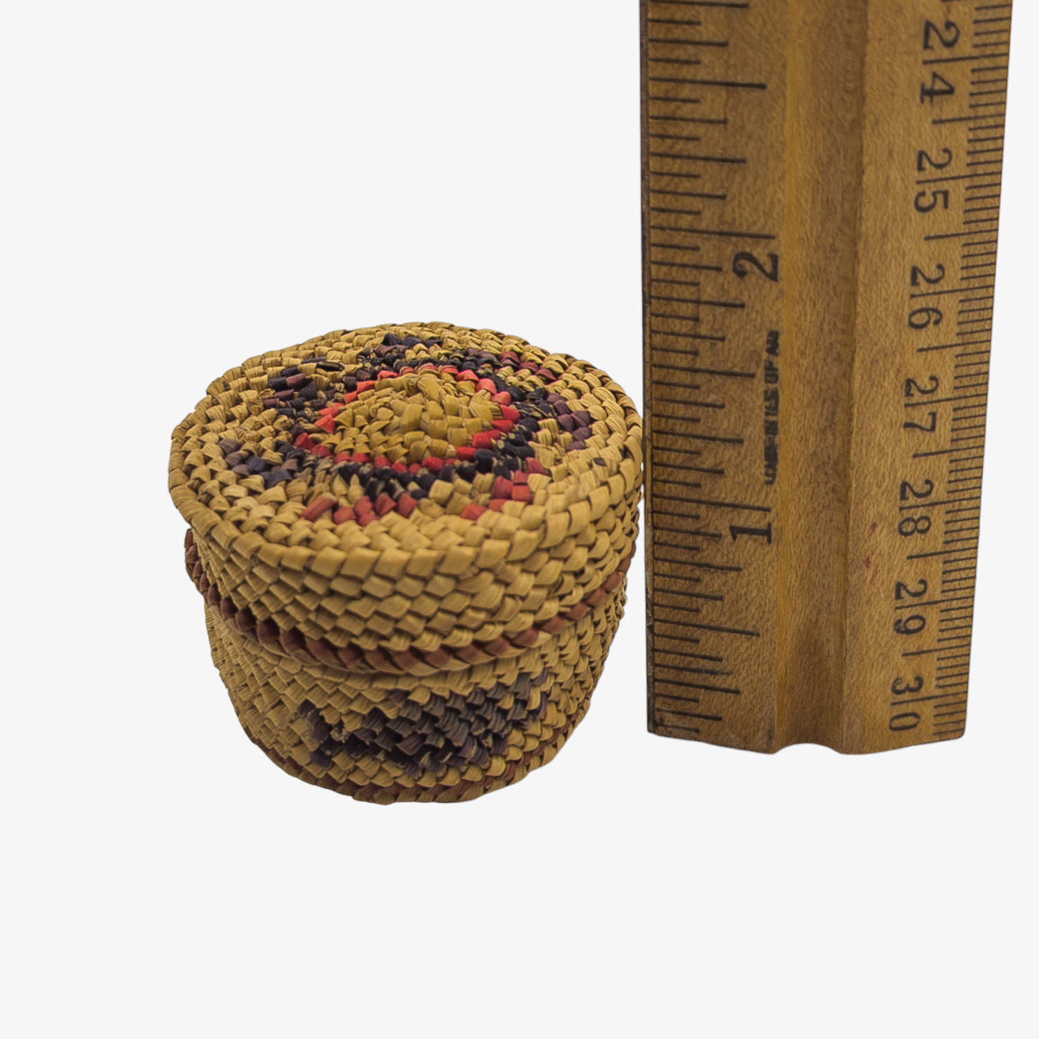 Vintage Makah Hand Woven Miniature Pictorial Basket