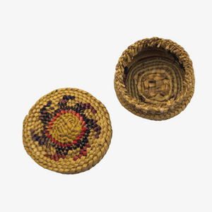Vintage Makah Hand Woven Miniature Pictorial Basket