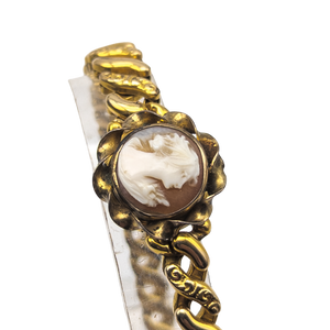 Vintage Gold Filled Expansion Cameo Bracelet