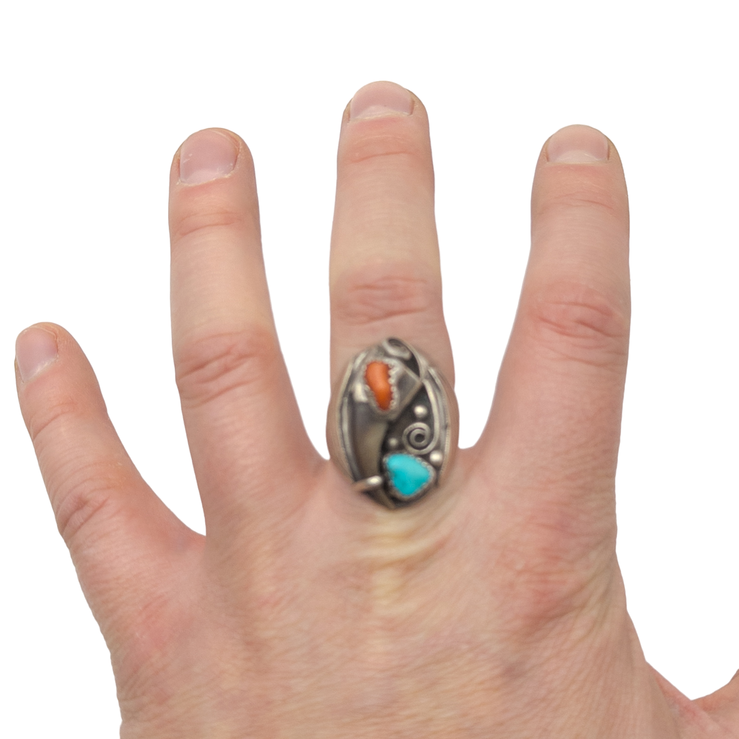 Vintage Navajo Sterling Silver Coyote Claw Ring