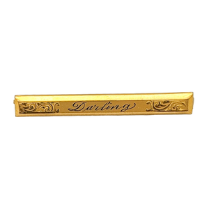 Antique Edwardian Gold Filled "Darling" Bar Brooch