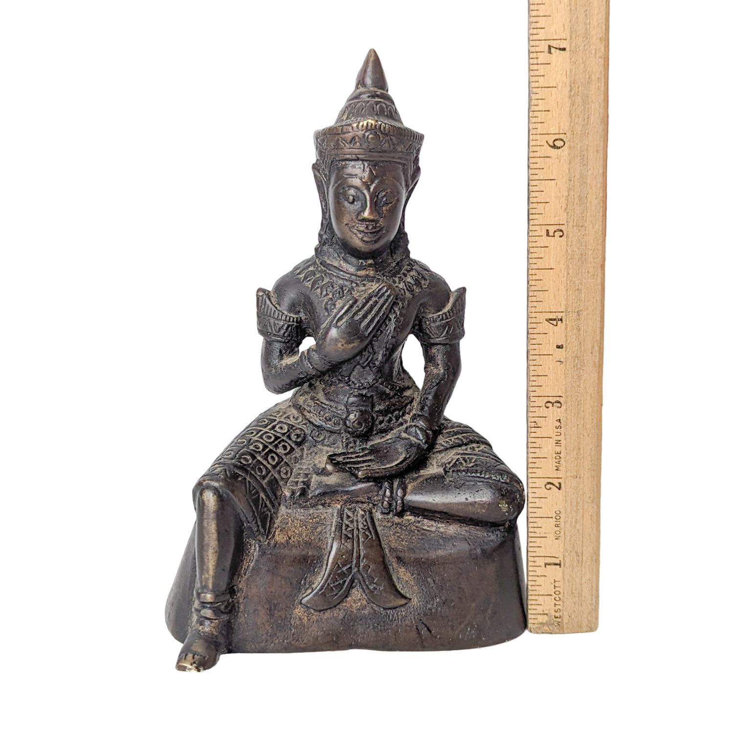 Antique Bronze Sukhothai Buddha Statue from Thailand
