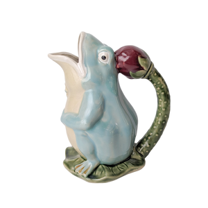 Vintage Majolica Pottery Frog Pitcher