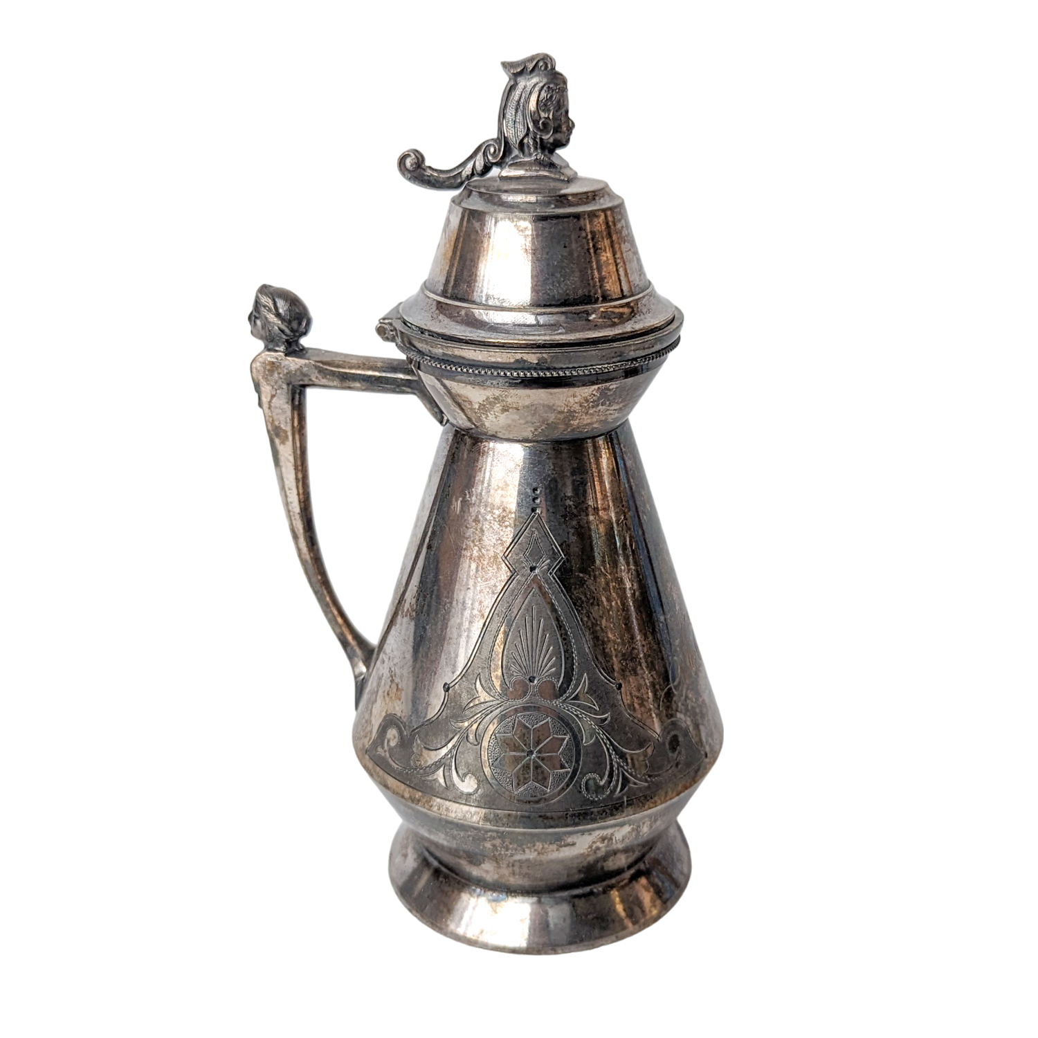Antique Victorian Silverplate Syrup Pitcher