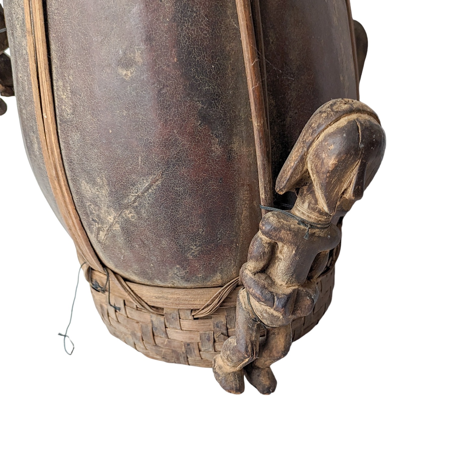 Antique Cameroon Grasslands Calabash Gourd Trophy Vessel