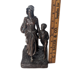 Antique Jenning Bros Bronze Pioneer Woman Statue