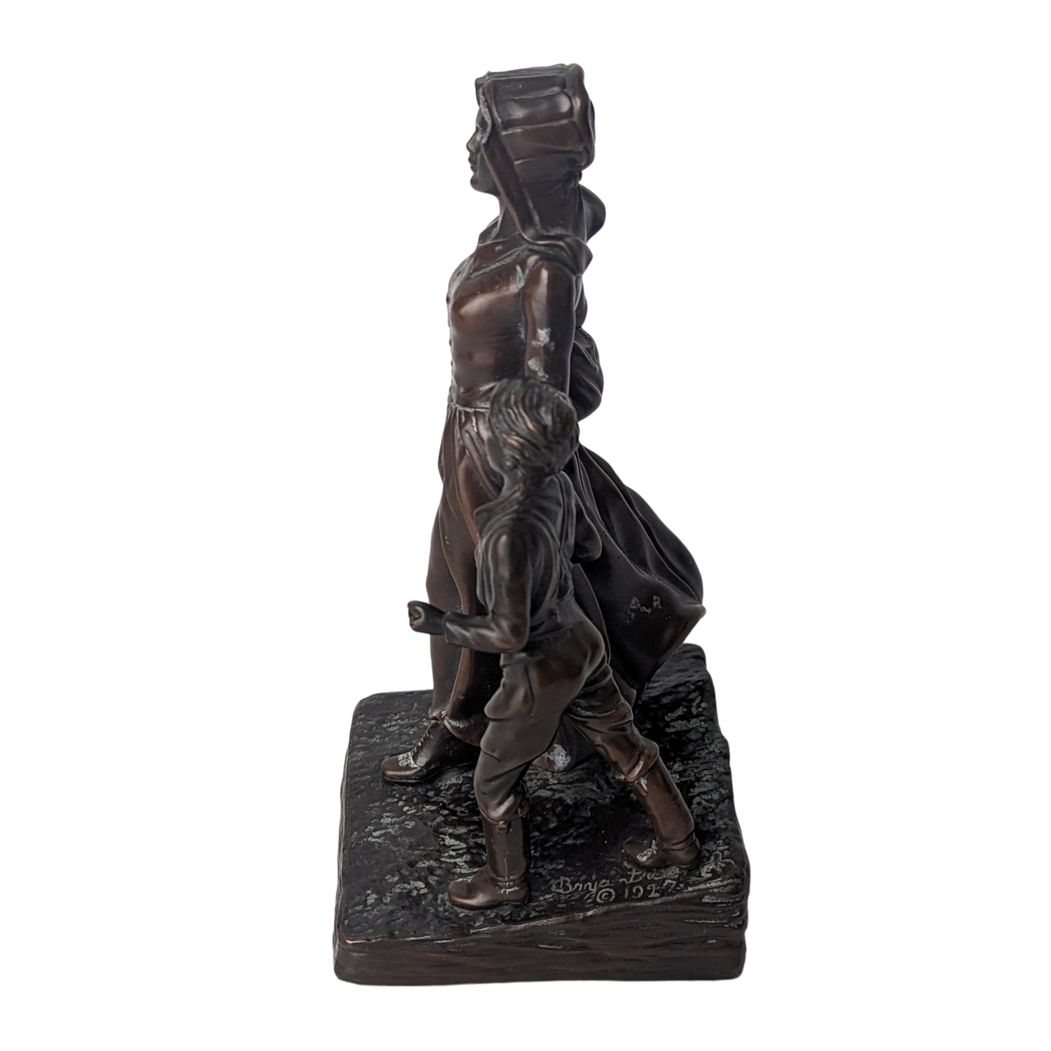 Antique Jenning Bros Bronze Pioneer Woman Statue