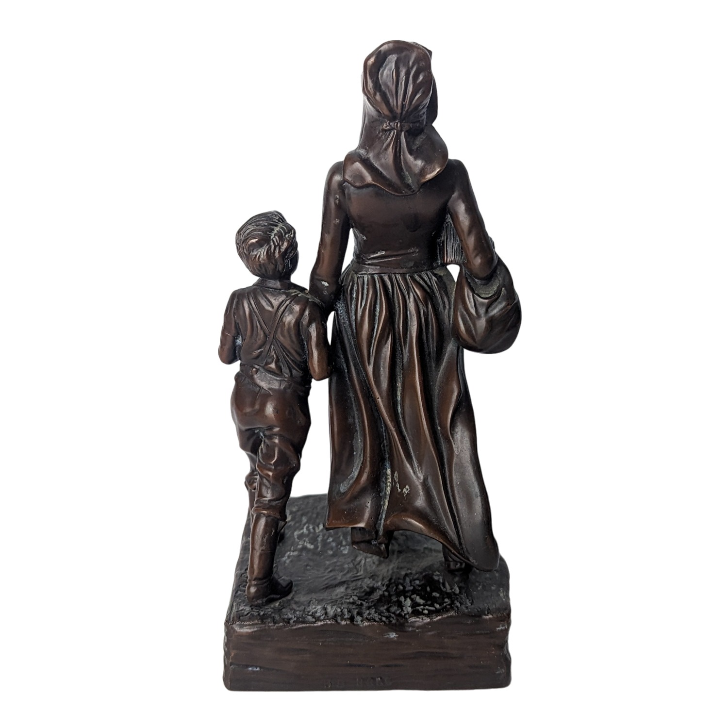 Antique Jenning Bros Bronze Pioneer Woman Statue