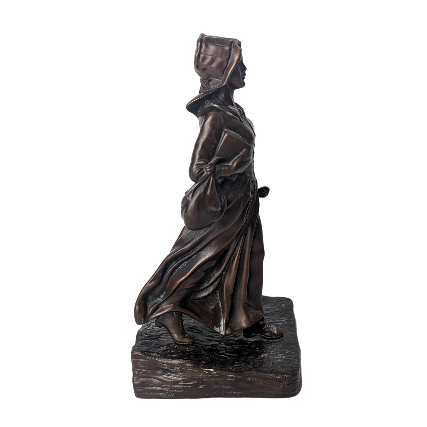 Antique Jenning Bros Bronze Pioneer Woman Statue