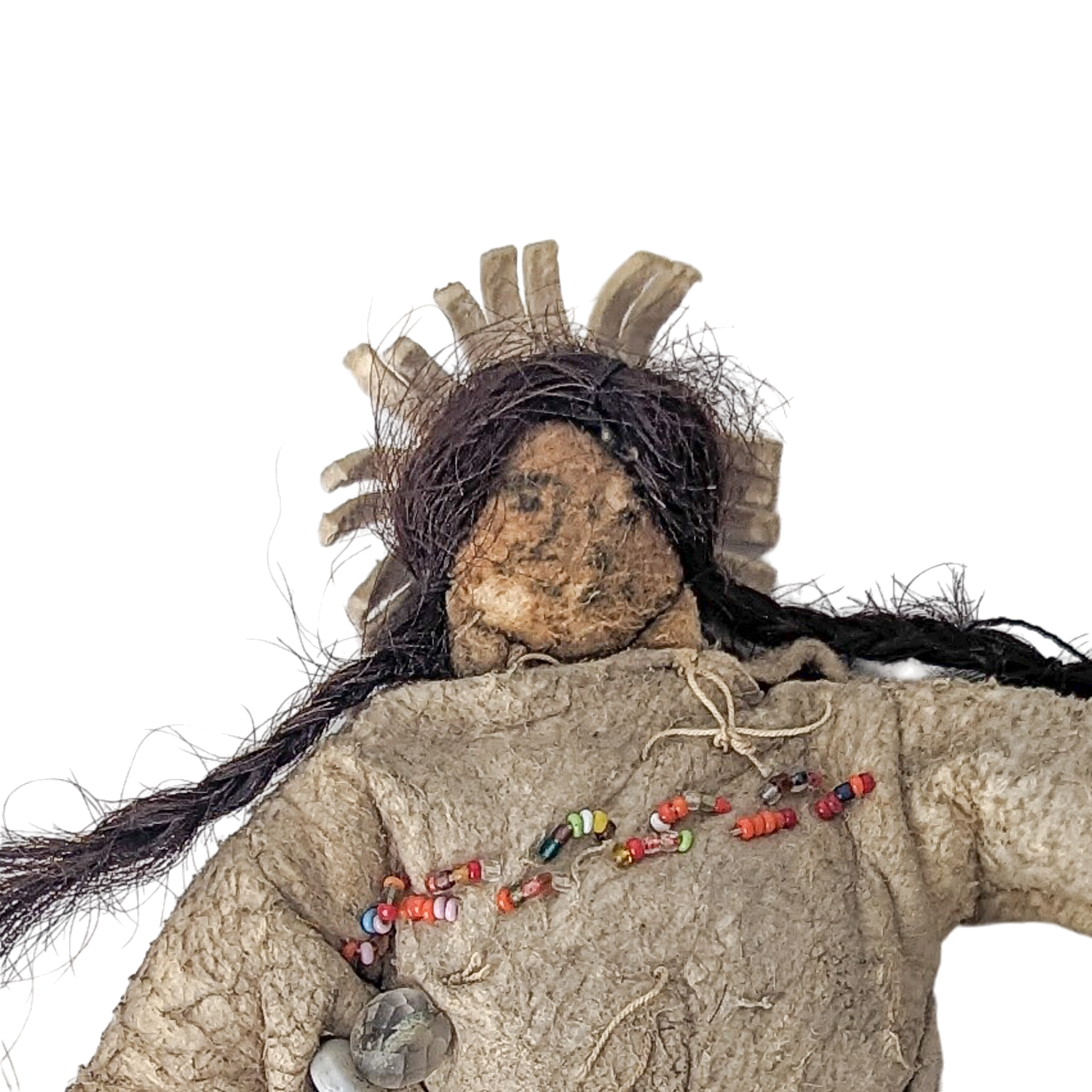 Antique Plains Native Beaded Buckskin Doll