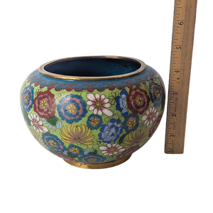 Antique Chinese Cloisonne Lotus Vase