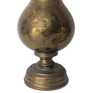 Vintage Brass Catholic Funerary Vase