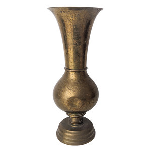 Vintage Brass Catholic Funerary Vase