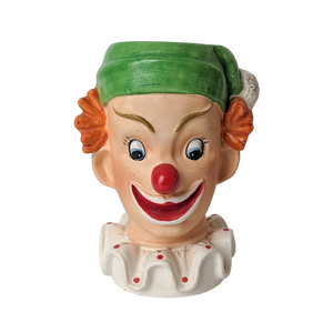 Vintage Napco Ware Porcelain Clown Vase