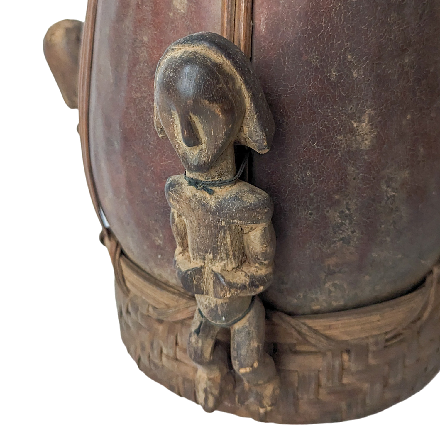 Antique Cameroon Grasslands Calabash Gourd Trophy Vessel