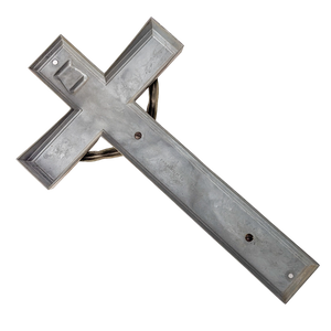 Vintage Cast Metal Casket Crucifix by Parsons