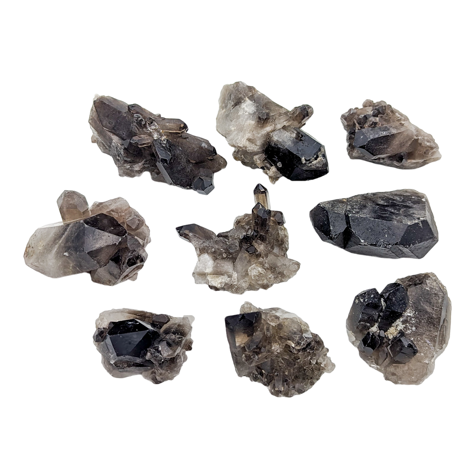 Smoky Quartz Crystal Cluster