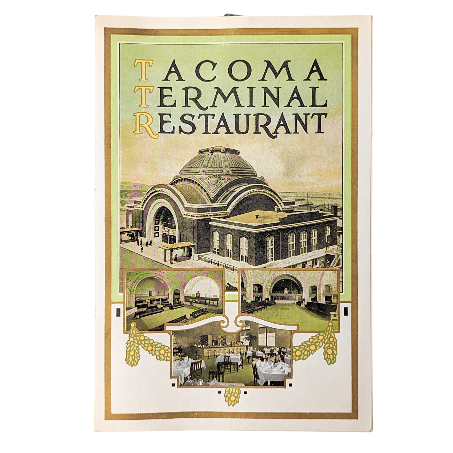 Rare Vintage Tacoma Terminal Restaurant Menu