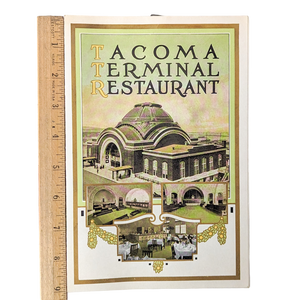 Rare Vintage Tacoma Terminal Restaurant Menu