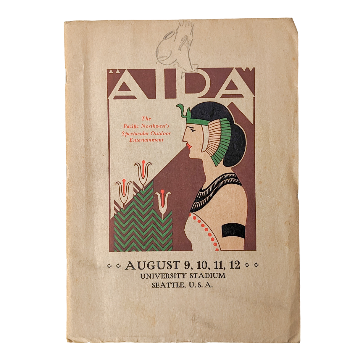 Rare Antique Aida Opera Program from Seattle – Ballyhoo Curiosity Shop