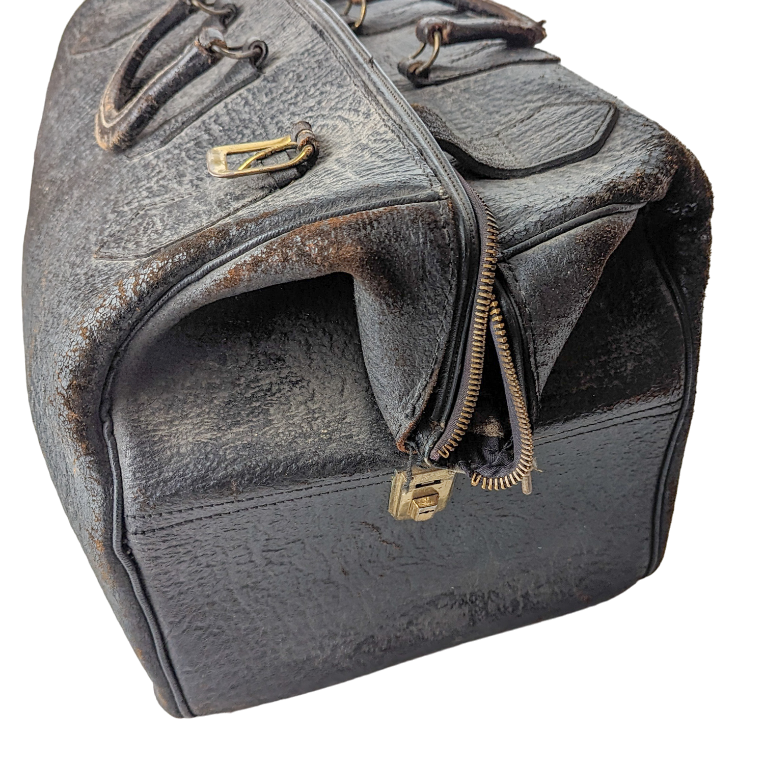 Antique Leather House Call Doctor Bag