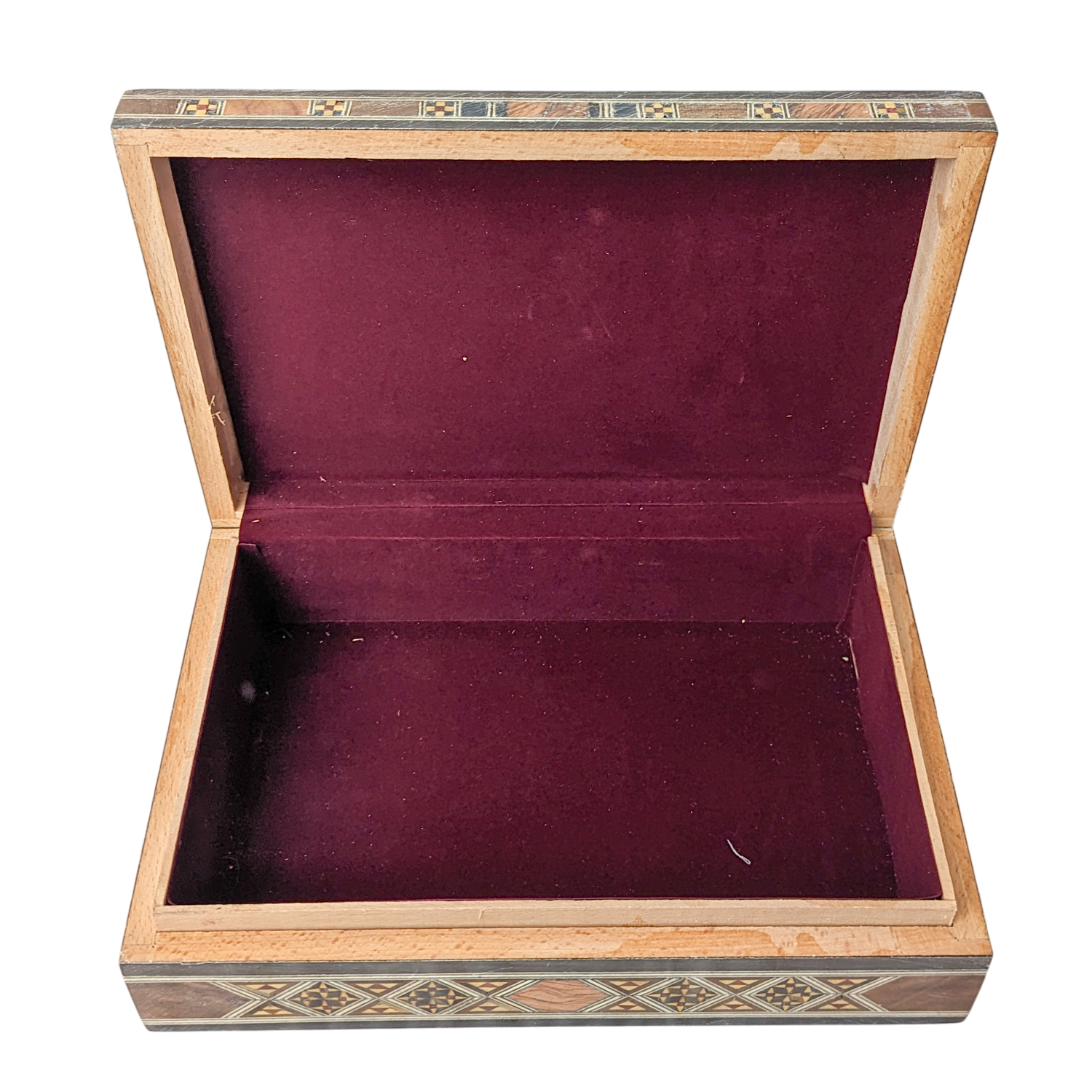Vintage Spanish Marquetry Inlay Presentation Box