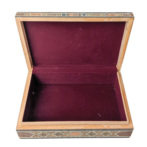 Vintage Spanish Marquetry Inlay Presentation Box