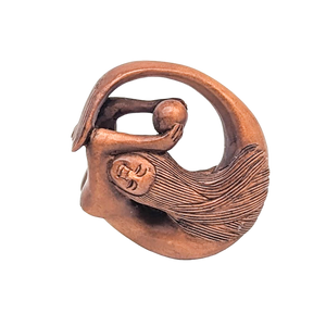 Hand Carved Boxwood Mermaid Netsuke