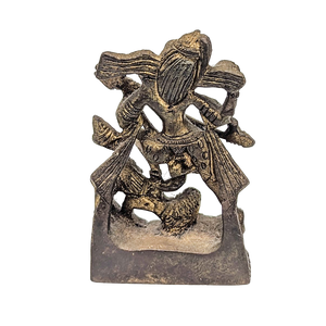 Vintage Bronze Kali Standing on Shiva Figurine