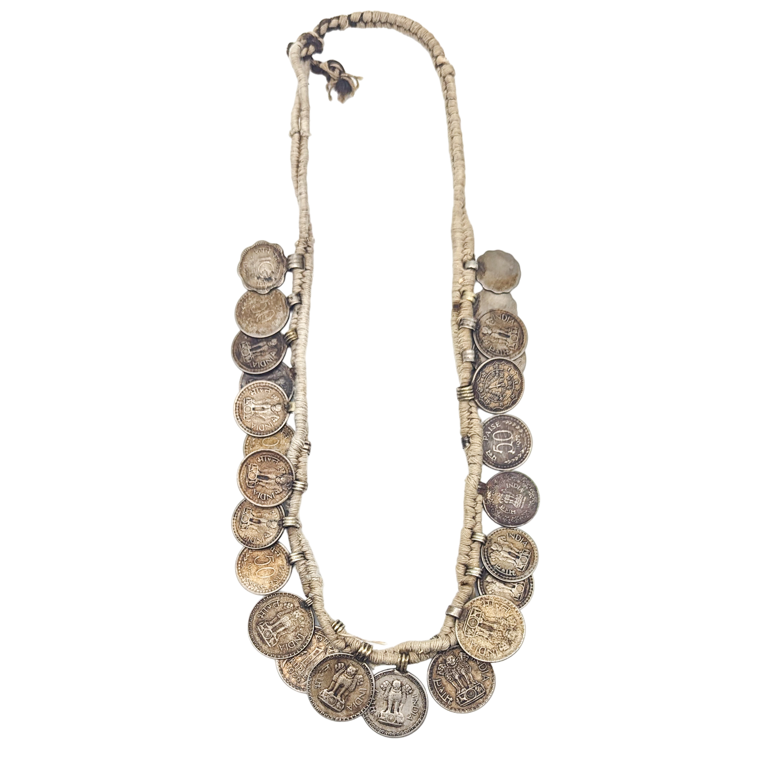 Vintage Rupee Coin Necklace from India