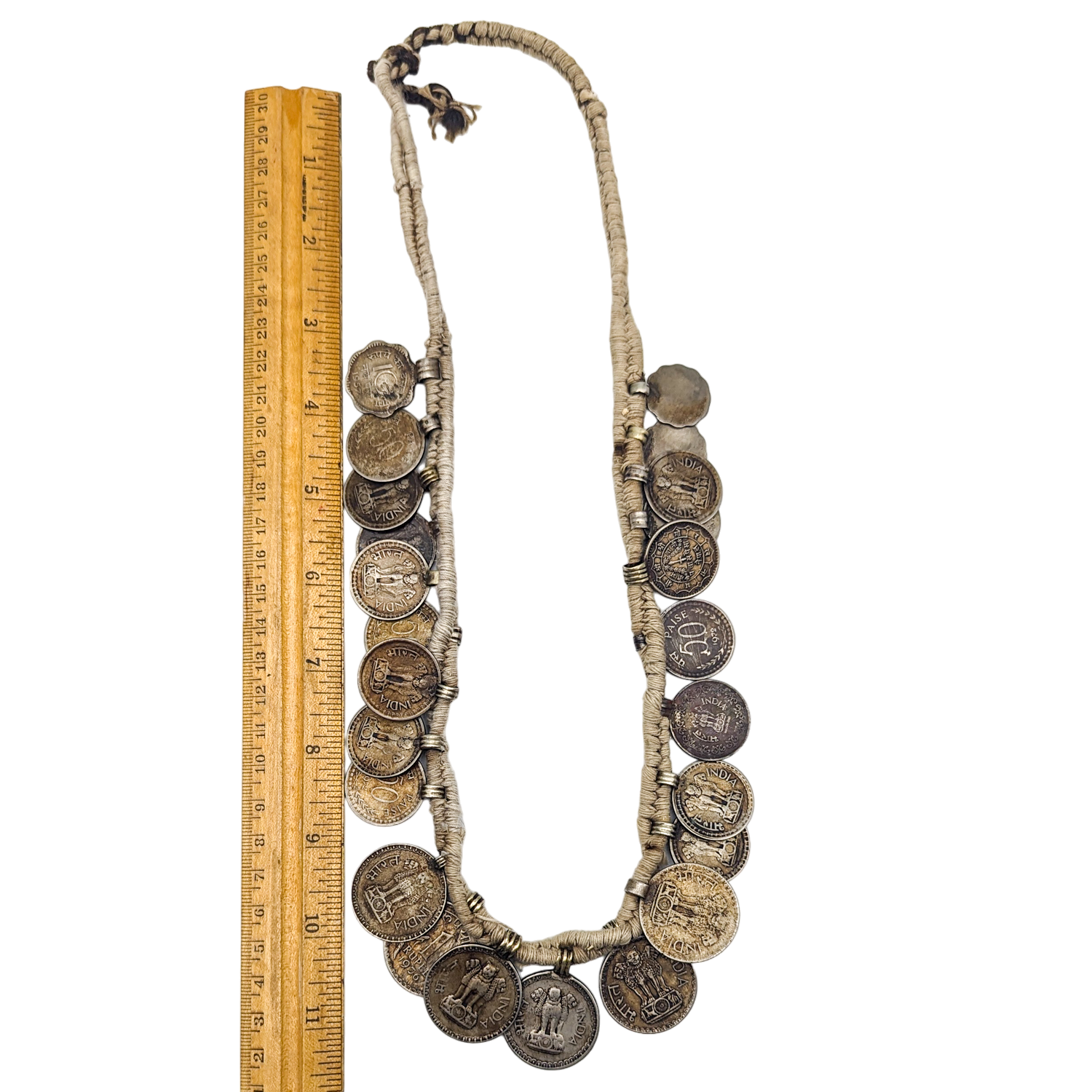 Vintage Rupee Coin Necklace from India