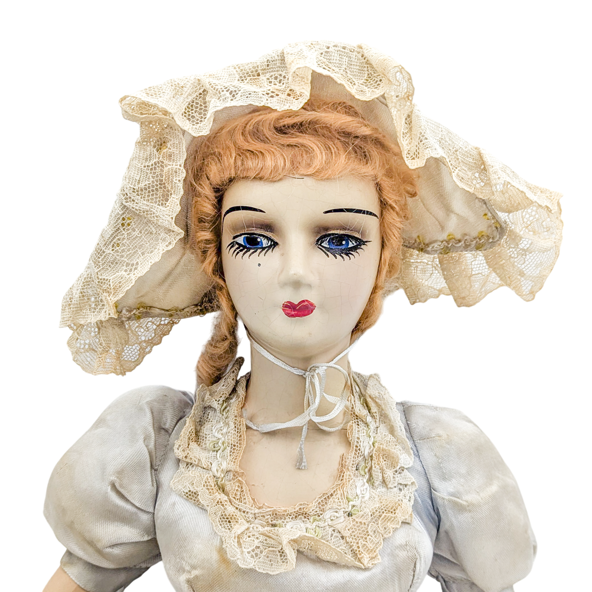 Antique Composition French Boudoir Doll