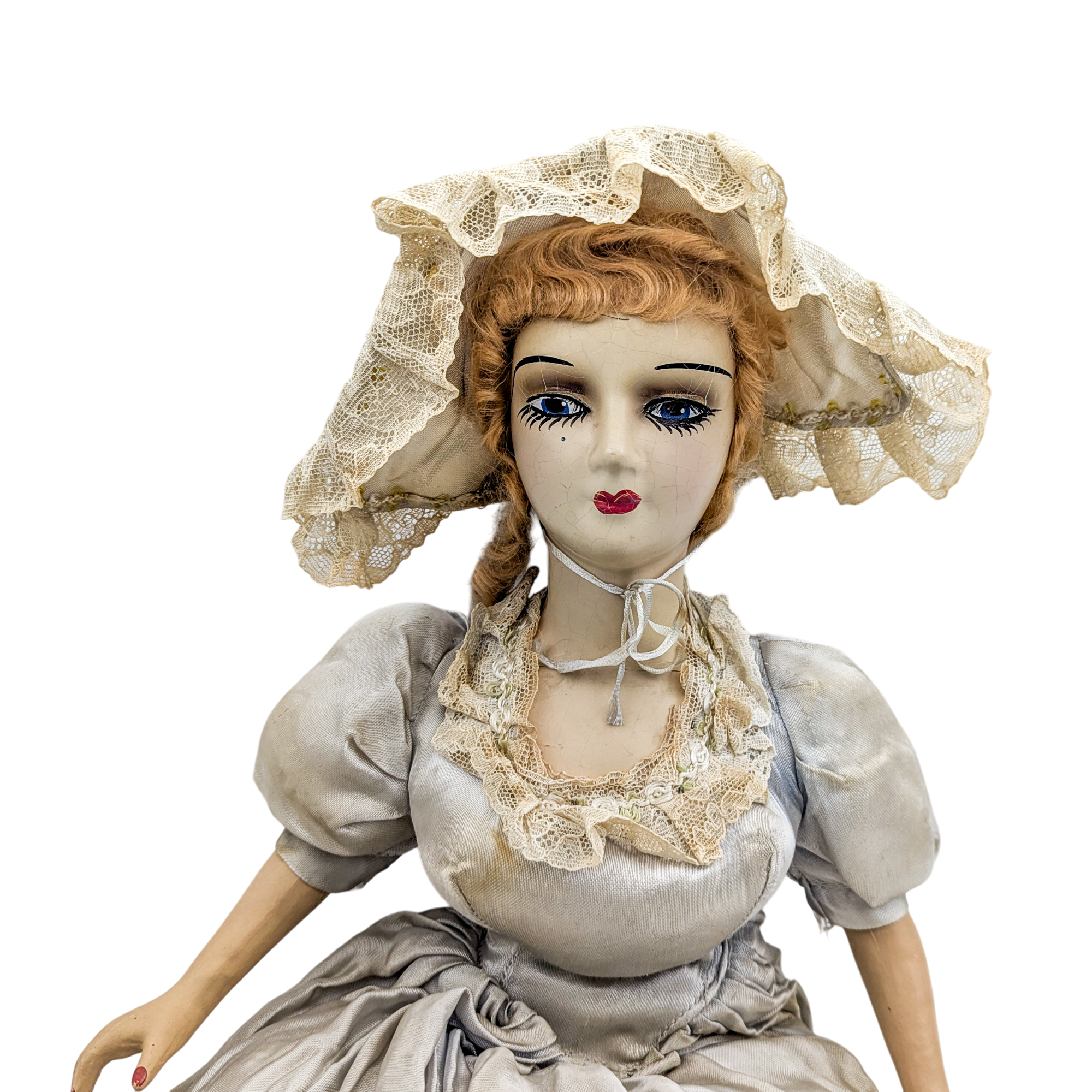 Antique Composition French Boudoir Doll