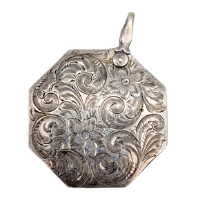 Antique Victorian Sterling Silver Notepad Pendant