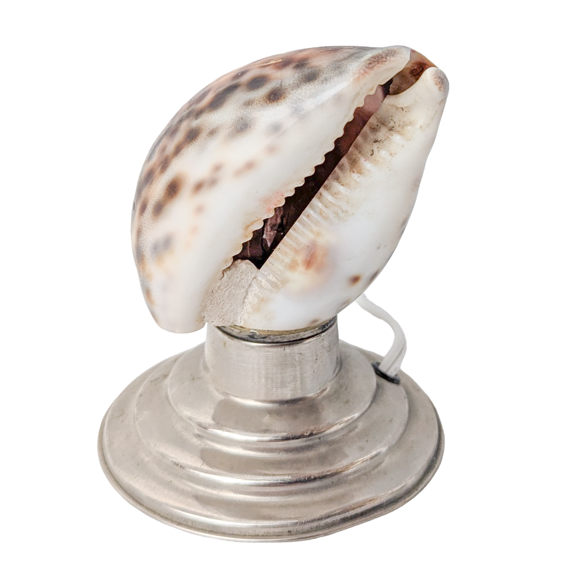 Vintage Hand Carved Cameo Shell Lamp