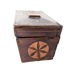 Antique Georgian Inlaid Wood Tea Caddy