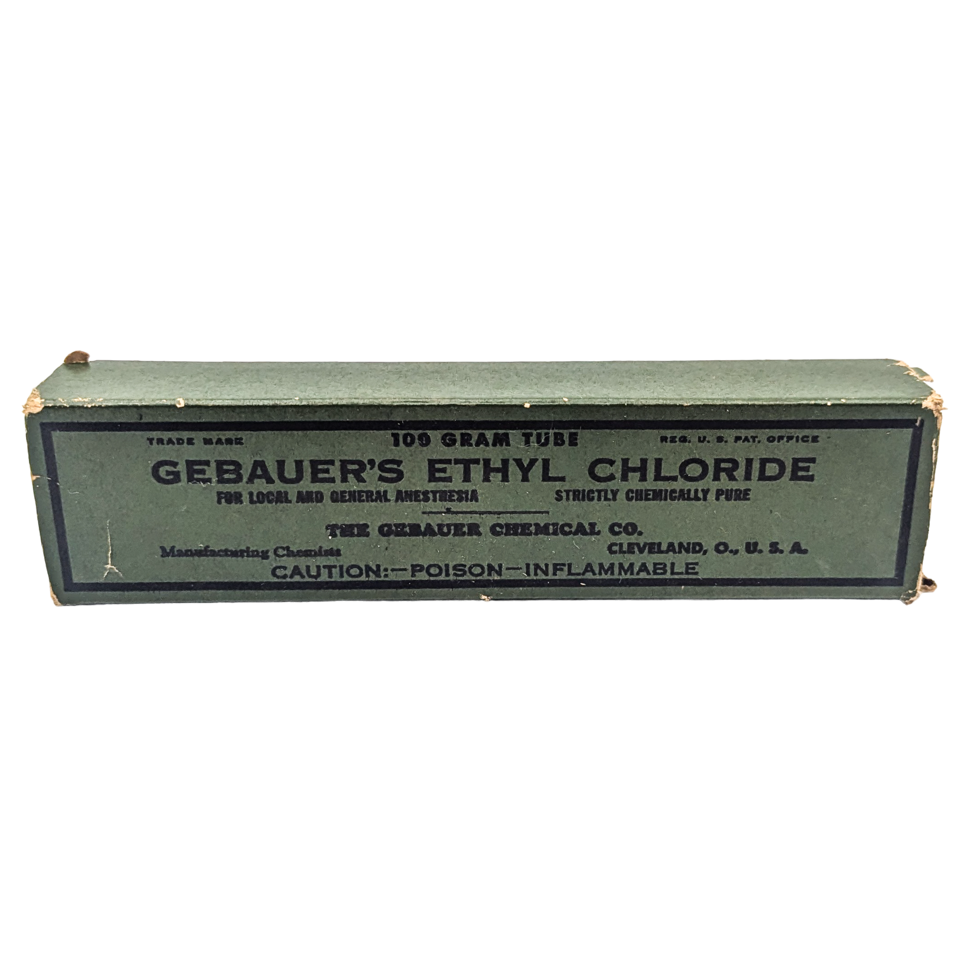 Antique Gebauer's Ethyl Chloride 100 Gram Tube