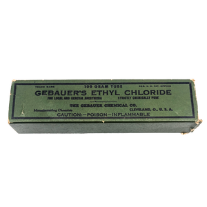 Antique Gebauer's Ethyl Chloride 100 Gram Tube