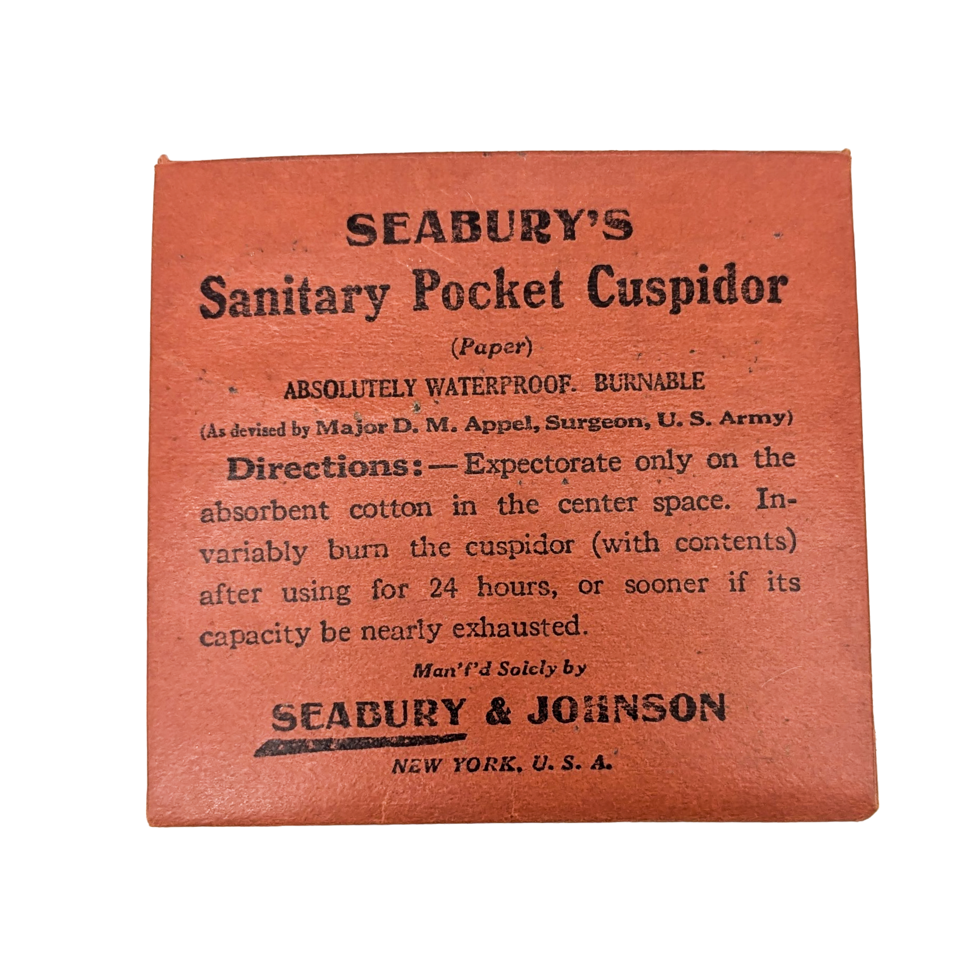 Antique Seabury's Sanitary Pocket Cuspidor