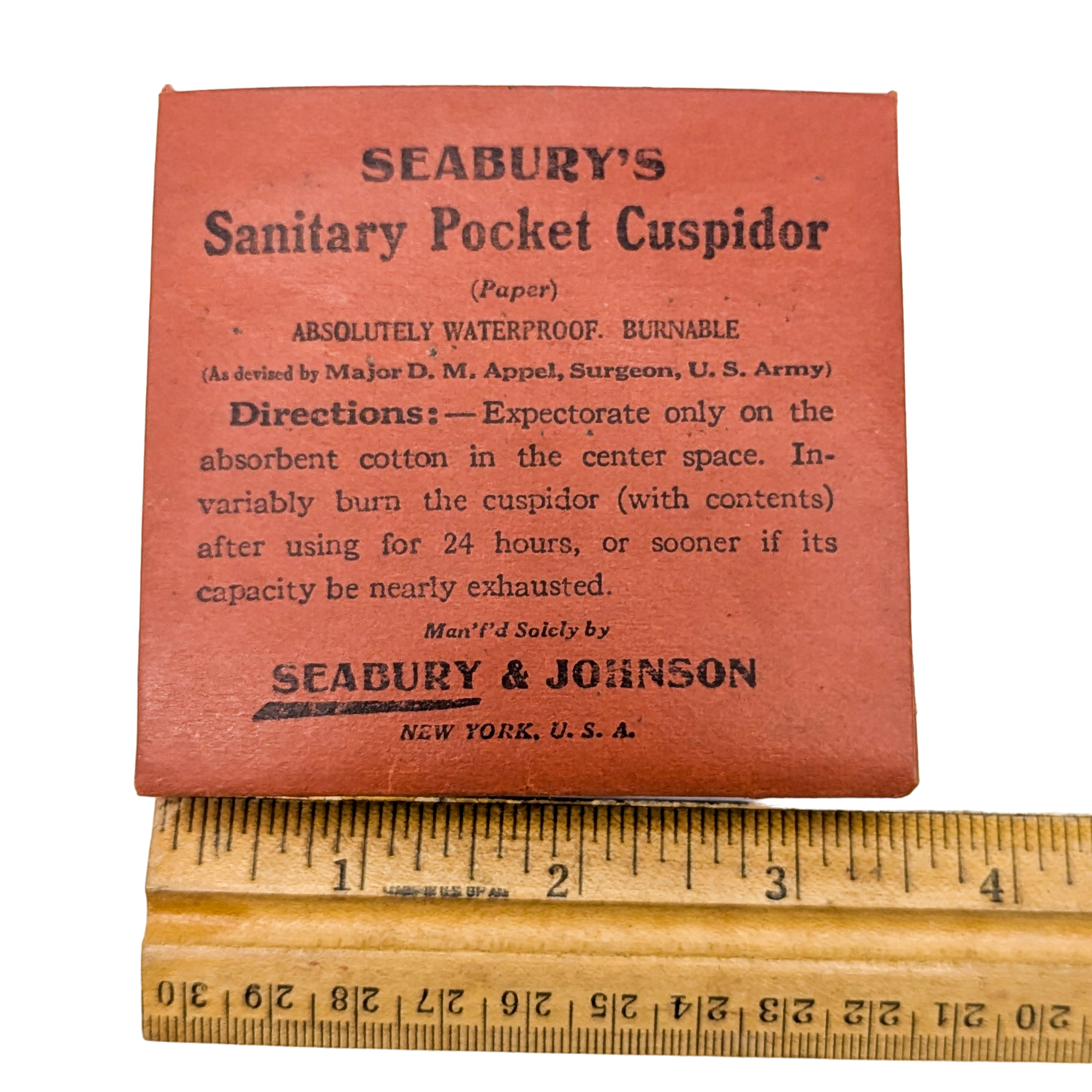 Antique Seabury's Sanitary Pocket Cuspidor