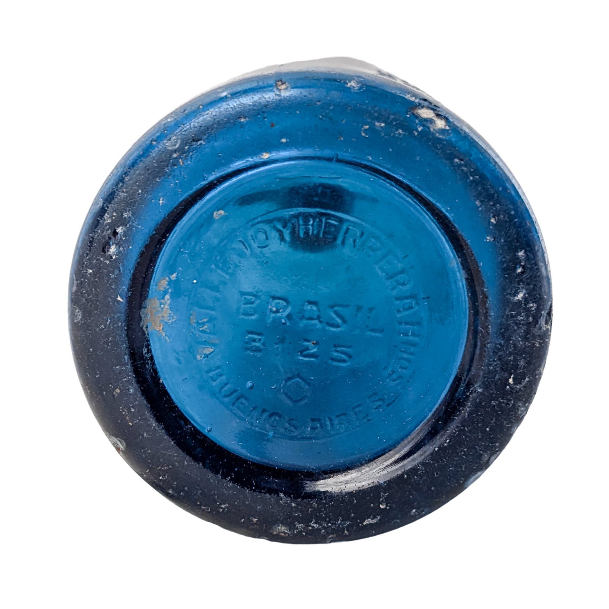 Antique Argentine Blue Glass Soda Spritzer Bottle