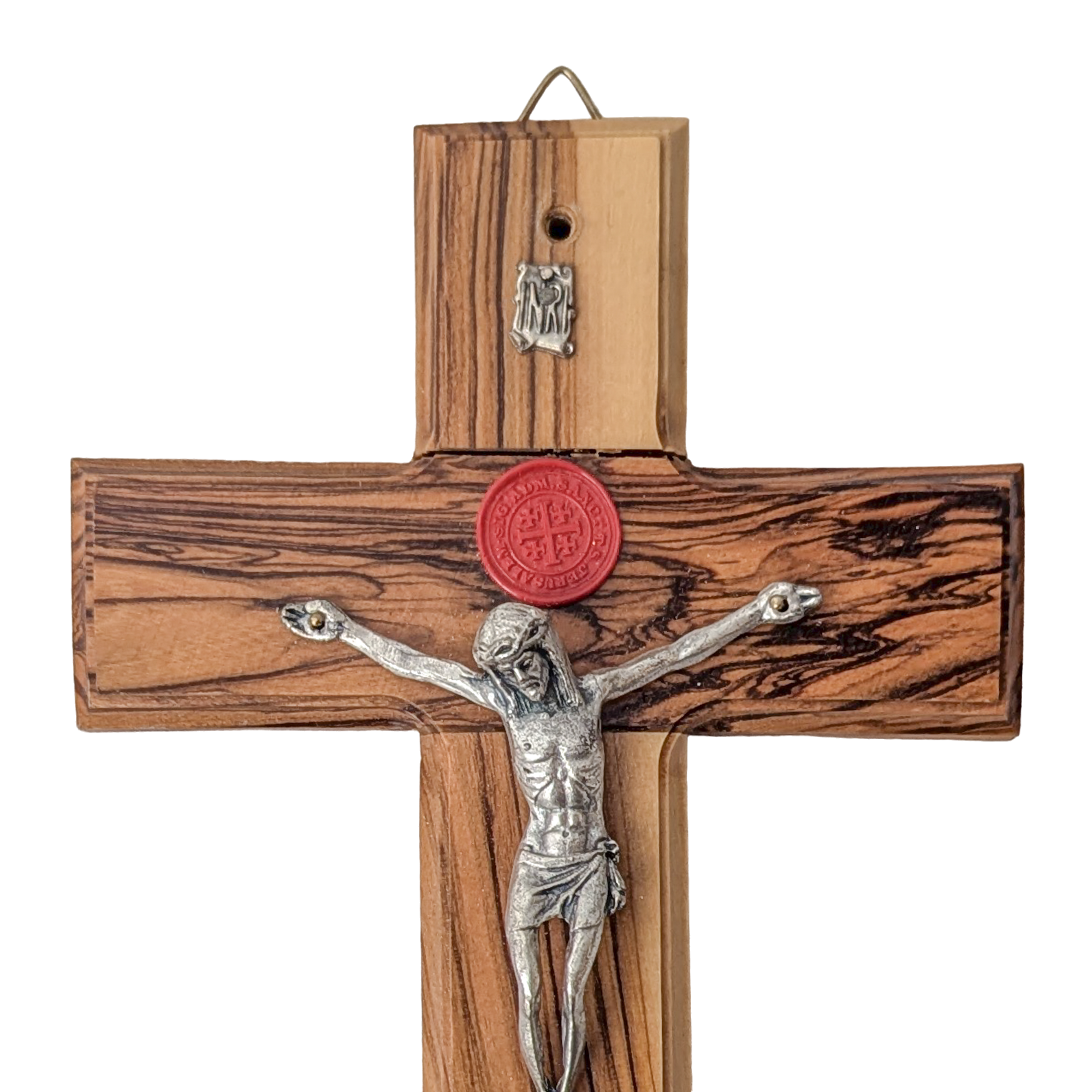 Vintage Olive Wood Reliquary Crucifix