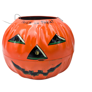 Vintage 1950s Tin Litho Jack O'Lantern 5" Halloween Pail