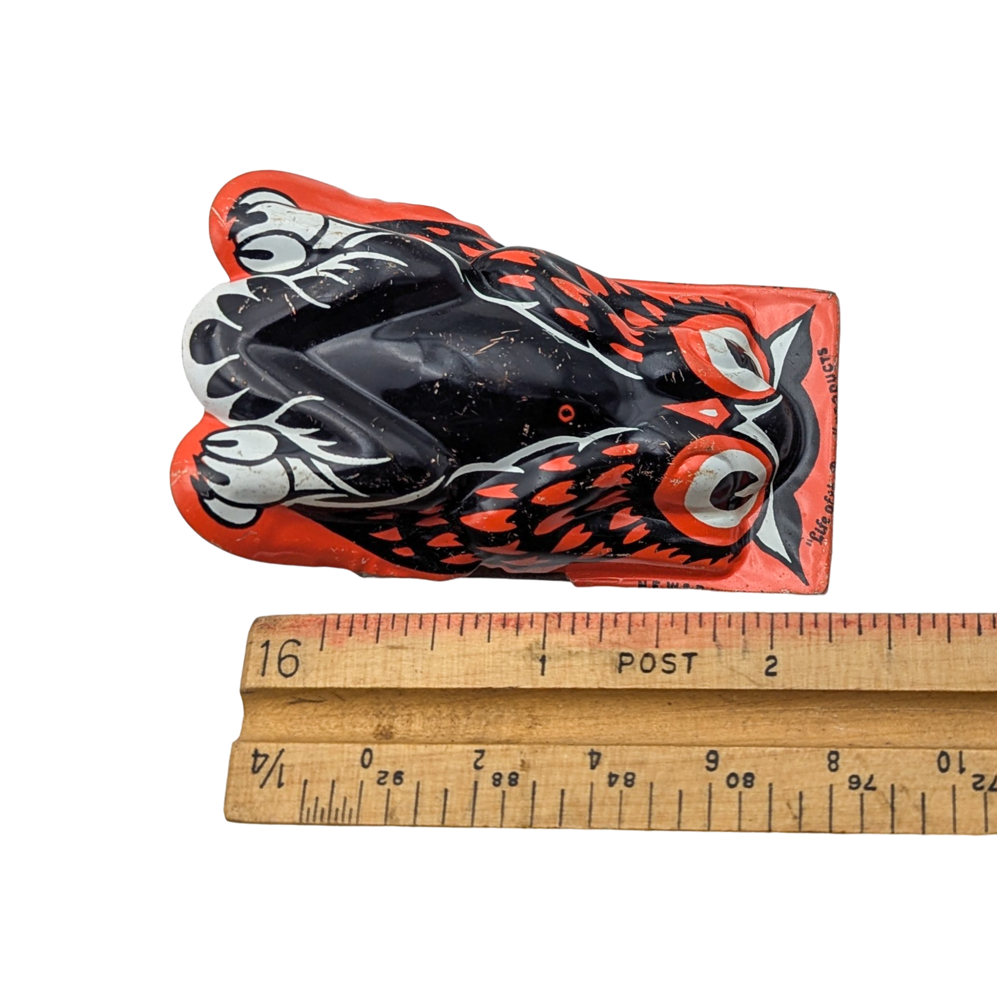 Vintage 1950s Owl Tin Litho Clicker Noisemaker