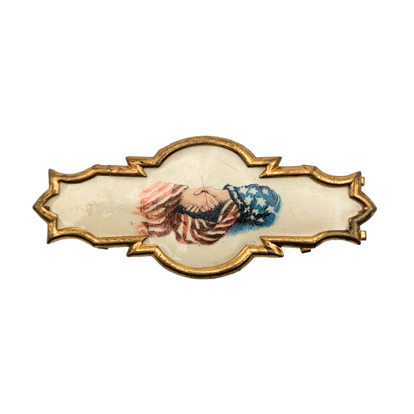 1890’S★オッドフェローズ★バッジ★ビンテージ★★勲章★徽章★アンティーク Antique Victorian Celluloid Odd Fellows Fraternal Handshake IOOF