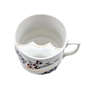 Antique Victorian  Porcelain Remember Me Mustache Mug