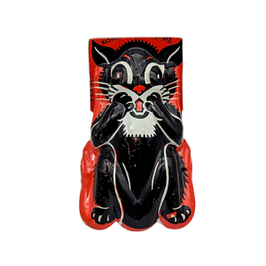 Rare Vintage 1950s Tin Litho Black Cat Clicker Noisemaker