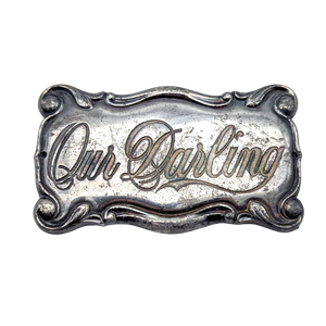 Antique Our Darling Casket Plaque