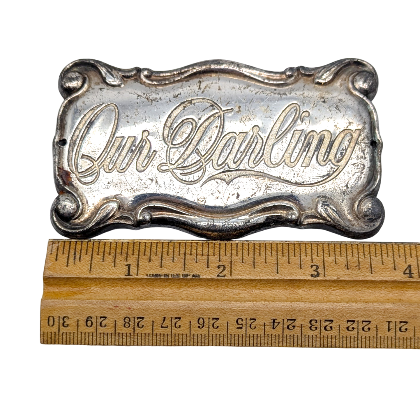 Antique Our Darling Casket Plate