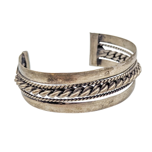 Antique Bedouin Silver Siwa Cuff Bracelet